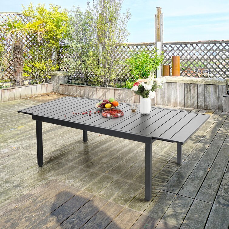 Powder coated outlet outdoor dining table